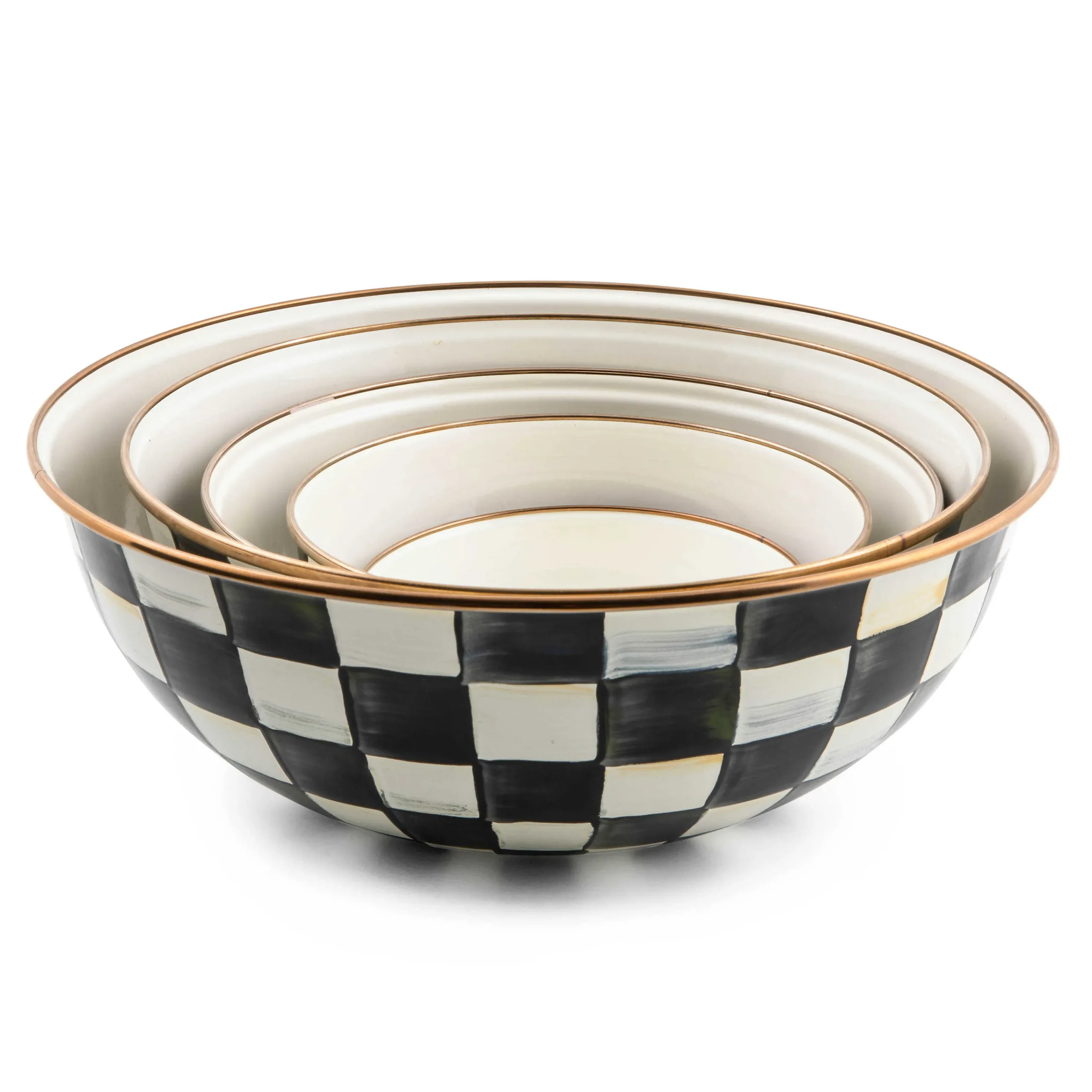 Courtly Check Enamel Everyday Bowl - Large|MacKenzie-Childs