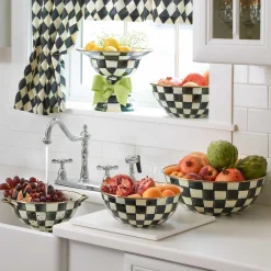 Courtly Check Enamel Everyday Bowl - Extra Large|MacKenzie-Childs Online