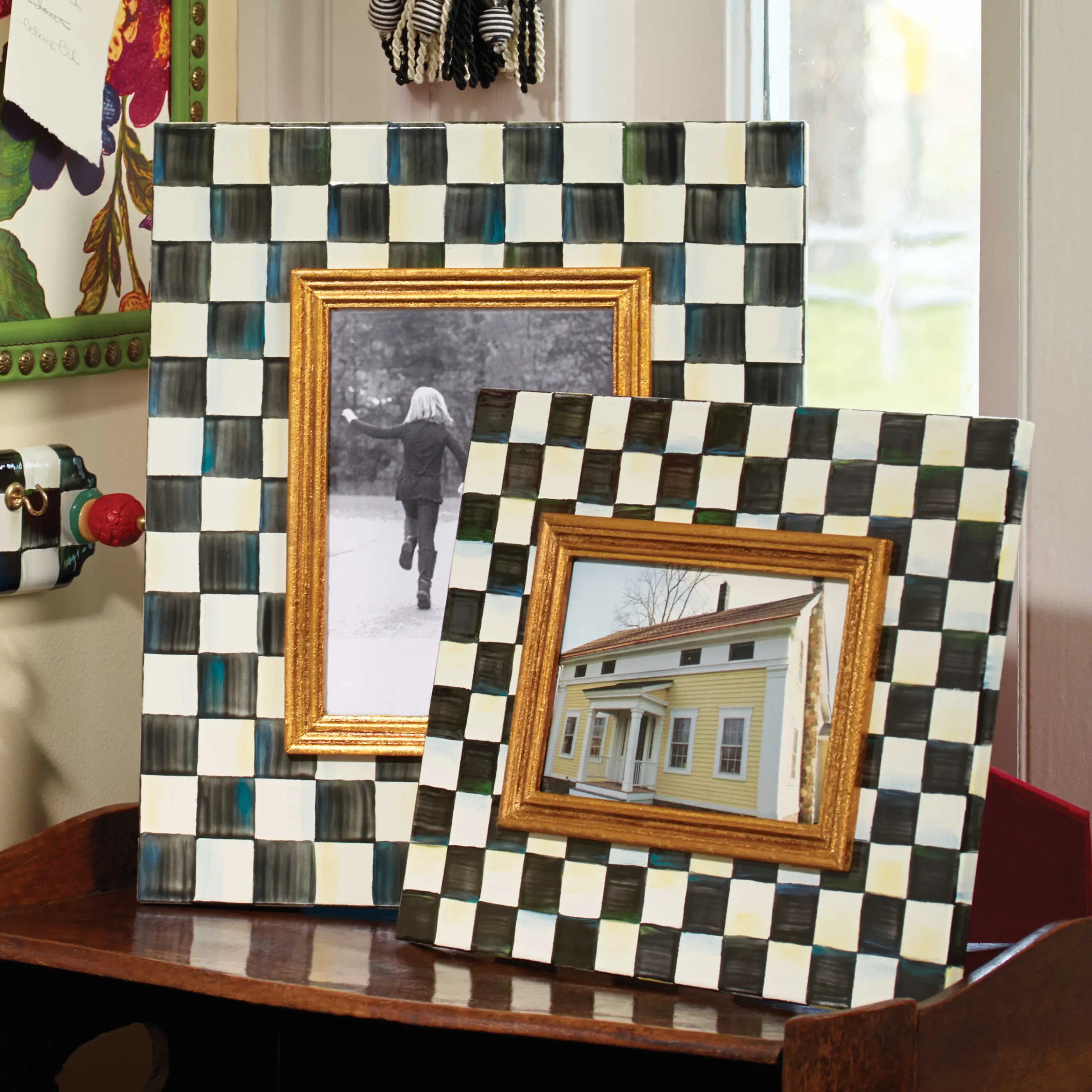 Courtly Check Enamel Frame - 5" X 7"|MacKenzie-Childs Discount