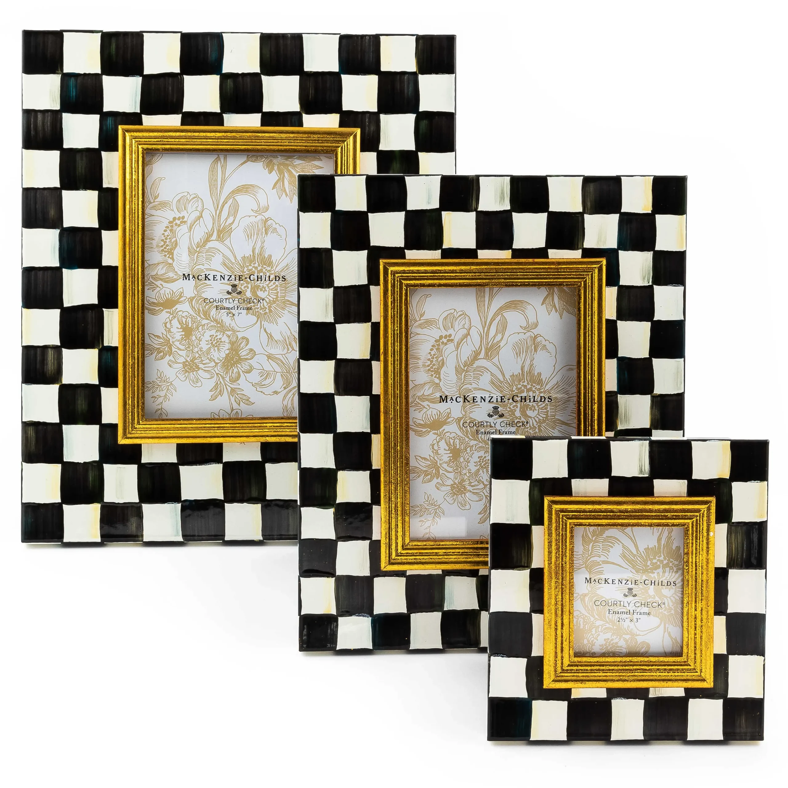 Courtly Check Enamel Frame - 5" X 7"|MacKenzie-Childs Discount