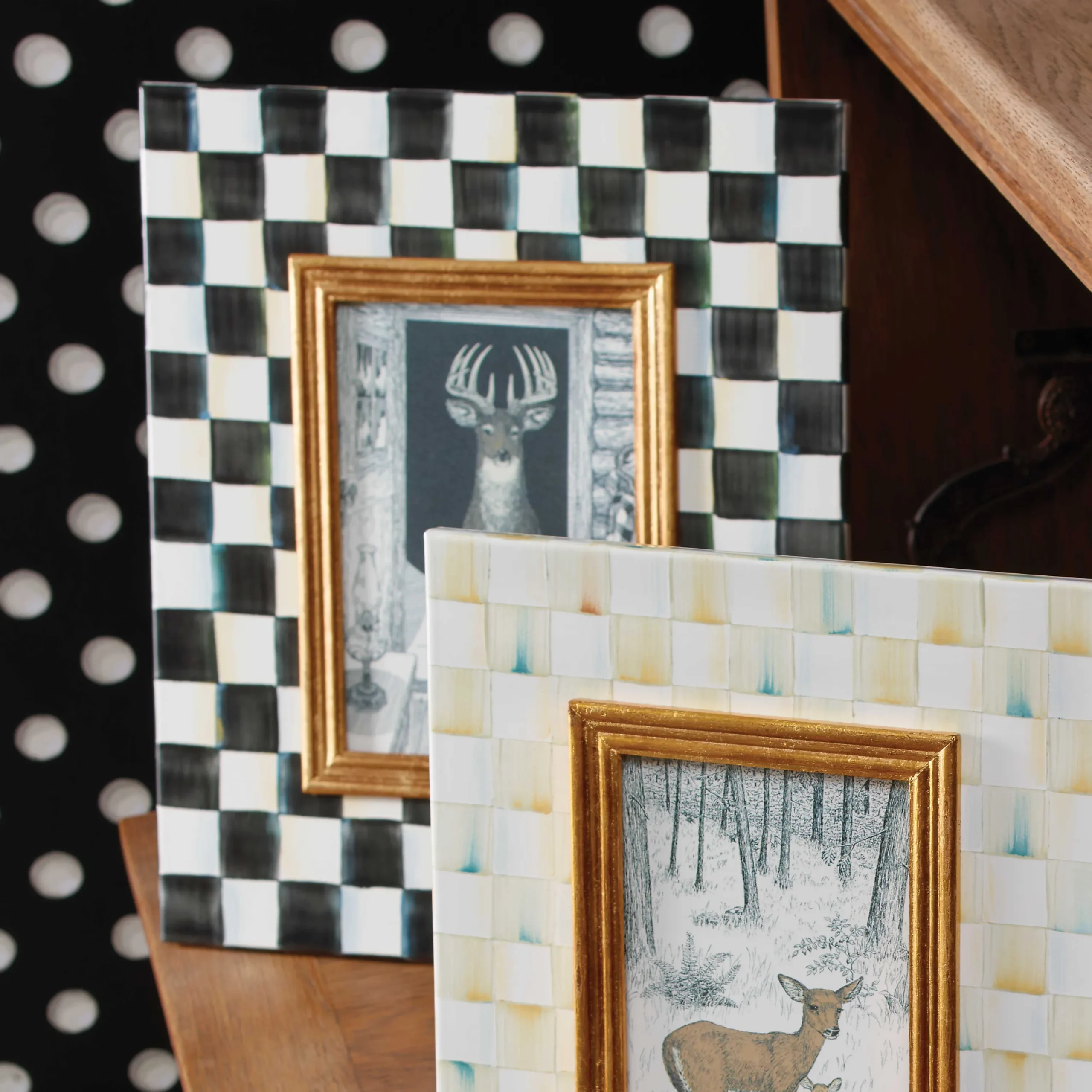 Courtly Check Enamel Frame - 5" X 7"|MacKenzie-Childs Discount