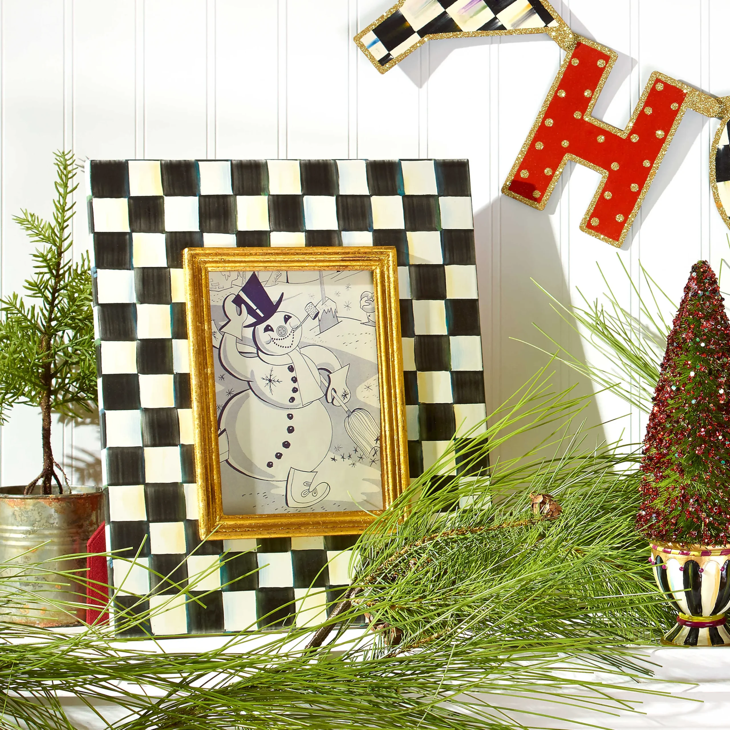 Courtly Check Enamel Frame - 5" X 7"|MacKenzie-Childs Discount