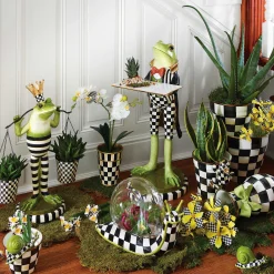 Courtly Check Enamel Garden Pot - Extra Large|MacKenzie-Childs Outlet
