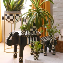 Courtly Check Enamel Herb Pots - Set Of 3|MacKenzie-Childs Best
