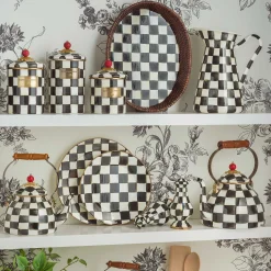 Courtly Check Enamel Large Salt & Pepper Shakers|MacKenzie-Childs Clearance