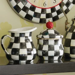 Courtly Check Enamel Lidded Sugar Bowl|MacKenzie-Childs Discount