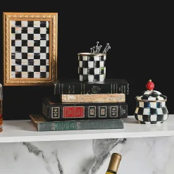 Courtly Check Enamel Lidded Sugar Bowl|MacKenzie-Childs Discount