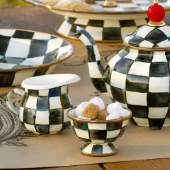 Courtly Check Enamel Little Sugar Bowl|MacKenzie-Childs Online