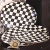 Courtly Check Enamel Oval Platter - Medium|MacKenzie-Childs Sale