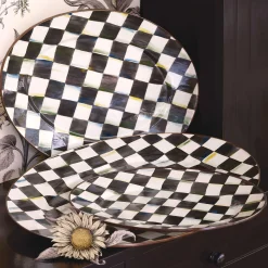 Courtly Check Enamel Oval Platter - Medium|MacKenzie-Childs Sale