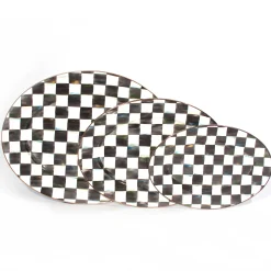 Courtly Check Enamel Oval Platter - Small|MacKenzie-Childs Clearance