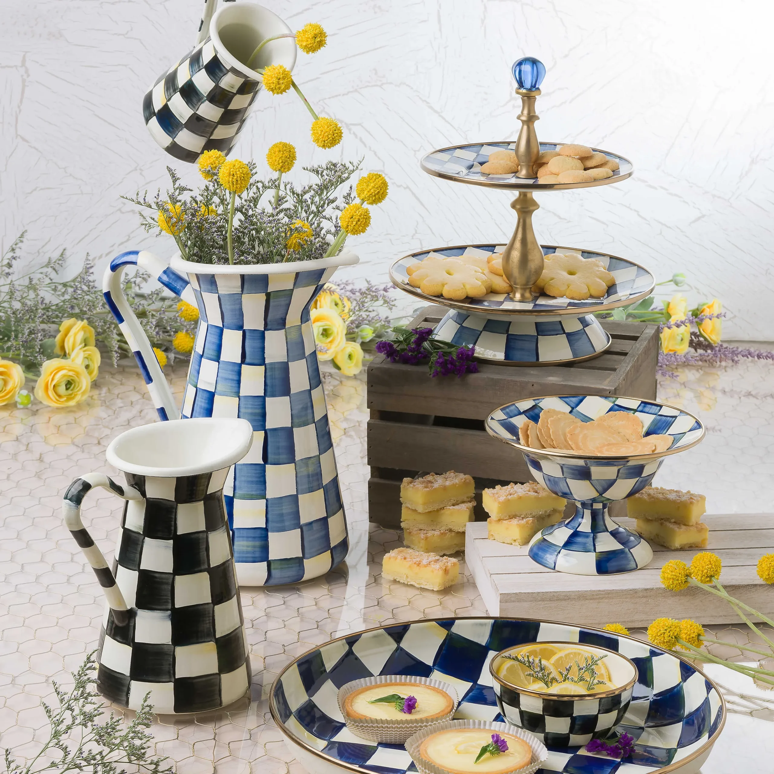 Courtly Check Enamel Pinch Bowl|MacKenzie-Childs