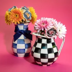 Courtly Check Enamel Pitcher|MacKenzie-Childs