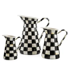 Courtly Check Enamel Practical Pitcher - Large|MacKenzie-Childs Outlet