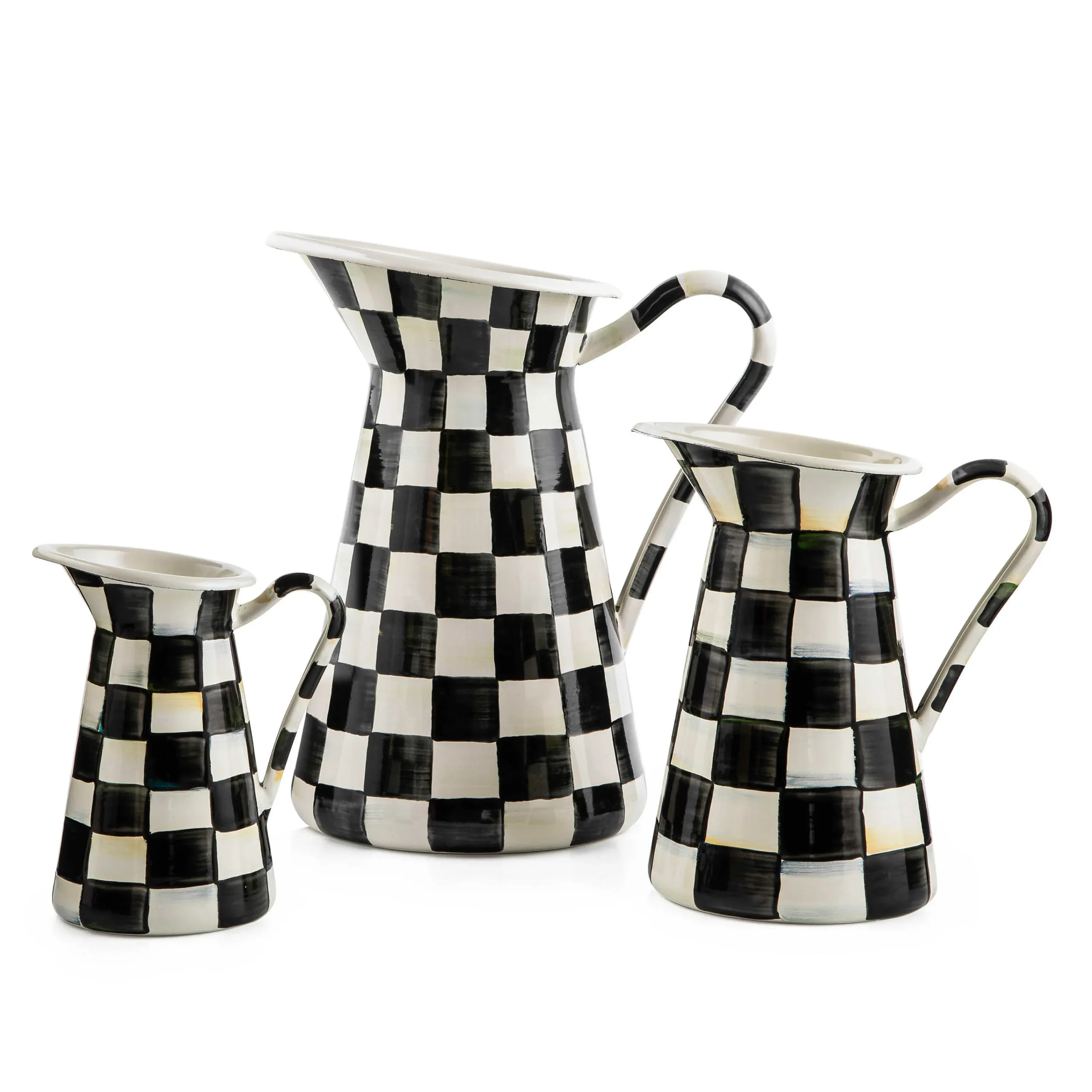 Courtly Check Enamel Practical Pitcher - Large|MacKenzie-Childs Outlet