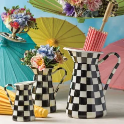 Courtly Check Enamel Practical Pitcher - Large|MacKenzie-Childs Outlet