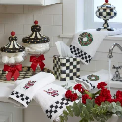 Courtly Check Enamel Round Tray|MacKenzie-Childs Outlet