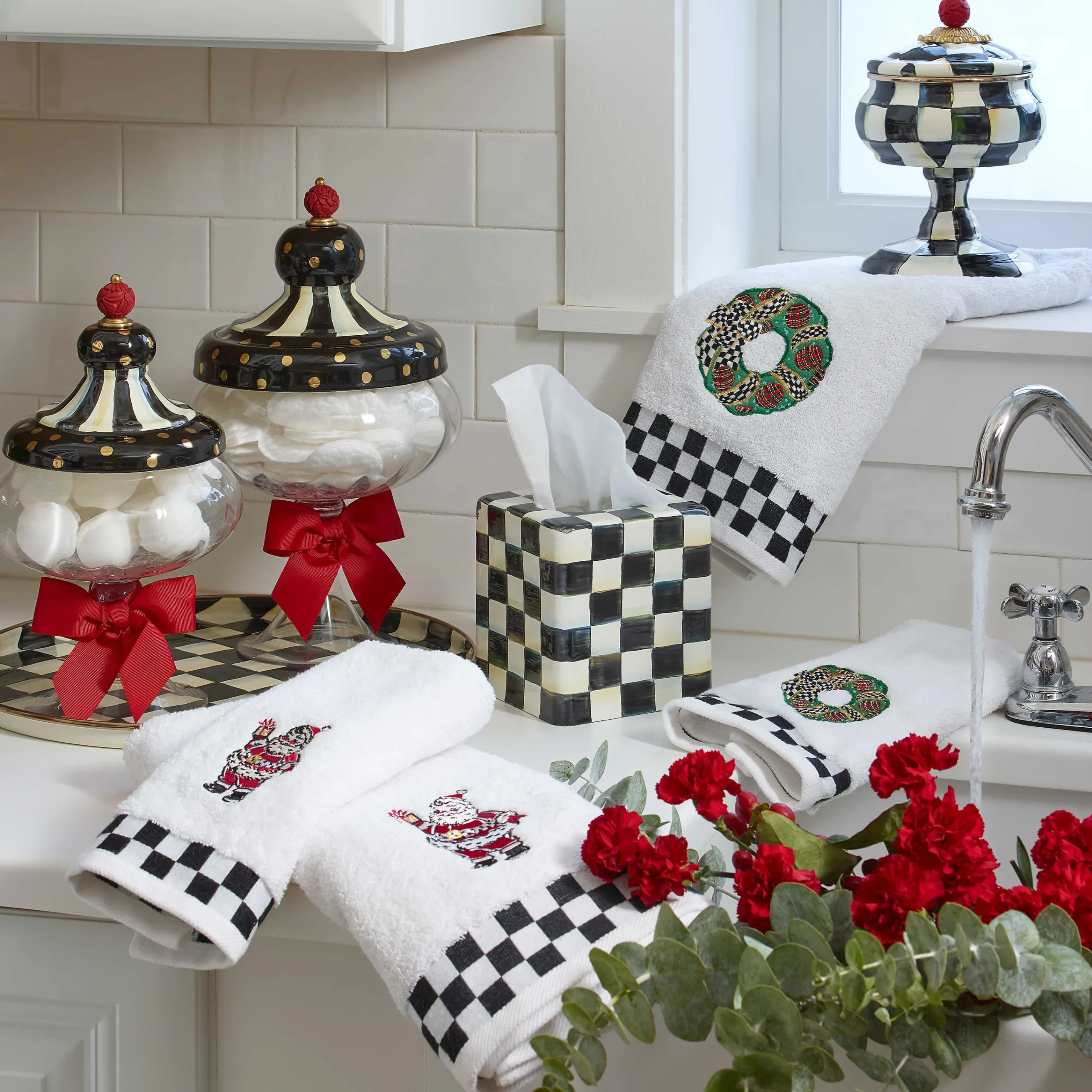 Courtly Check Enamel Round Tray|MacKenzie-Childs Outlet