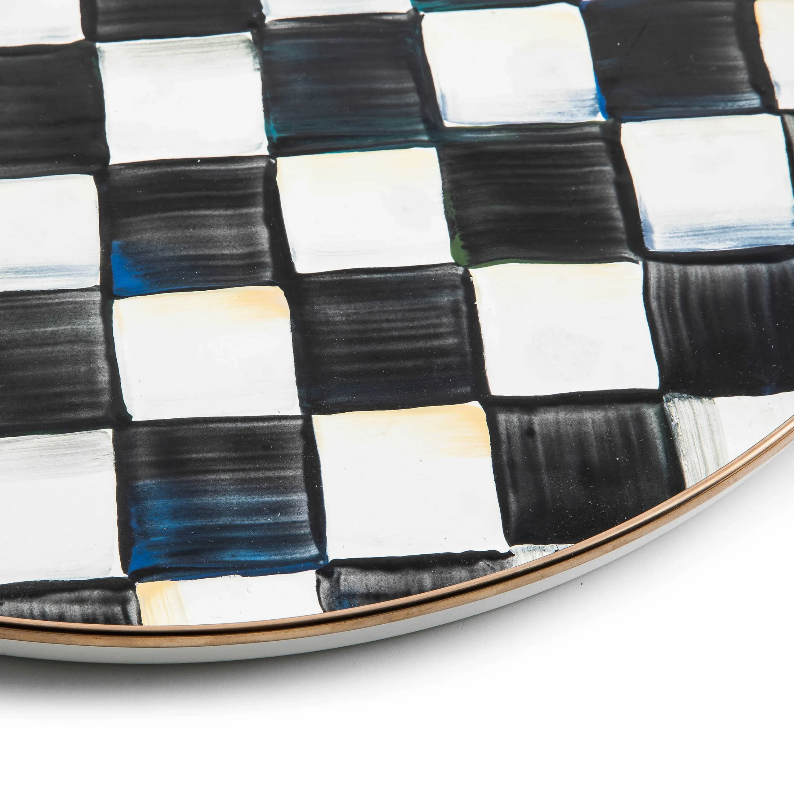 Courtly Check Enamel Round Tray|MacKenzie-Childs Outlet