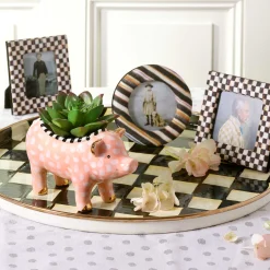 Courtly Check Enamel Round Tray|MacKenzie-Childs Outlet