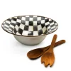 Courtly Check Enamel Salad Serving Set|MacKenzie-Childs Best