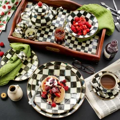 Courtly Check Enamel Salad/Dessert Plate|MacKenzie-Childs Online