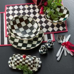 Courtly Check Enamel Salt & Pepper Shakers|MacKenzie-Childs Clearance