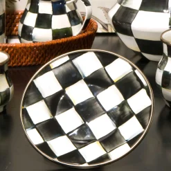 Courtly Check Enamel Saucer|MacKenzie-Childs
