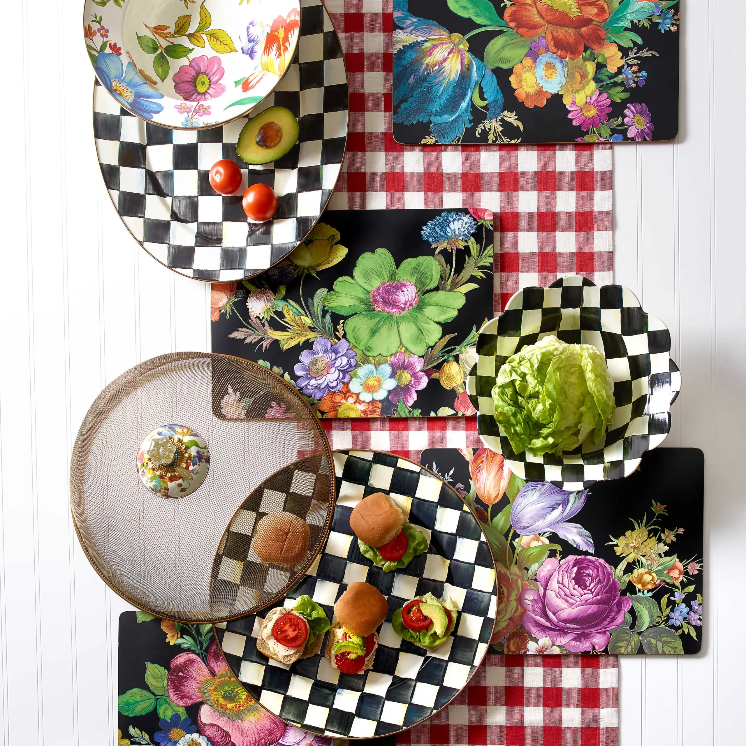 Courtly Check Enamel Serving Platter|MacKenzie-Childs New