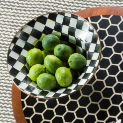 Courtly Check Enamel Serving Bowl|MacKenzie-Childs Discount
