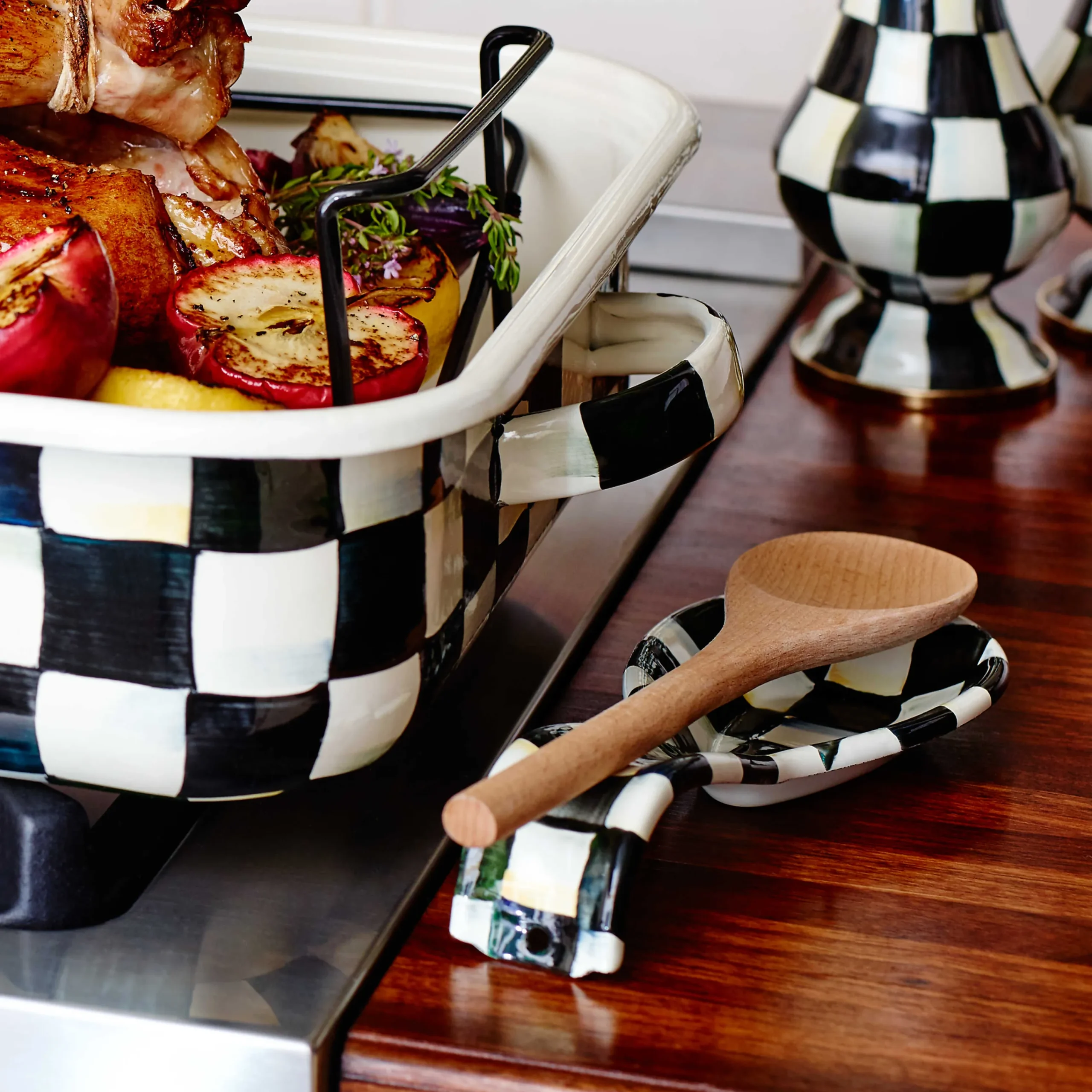 Courtly Check Enamel Spoon Rest|MacKenzie-Childs Discount