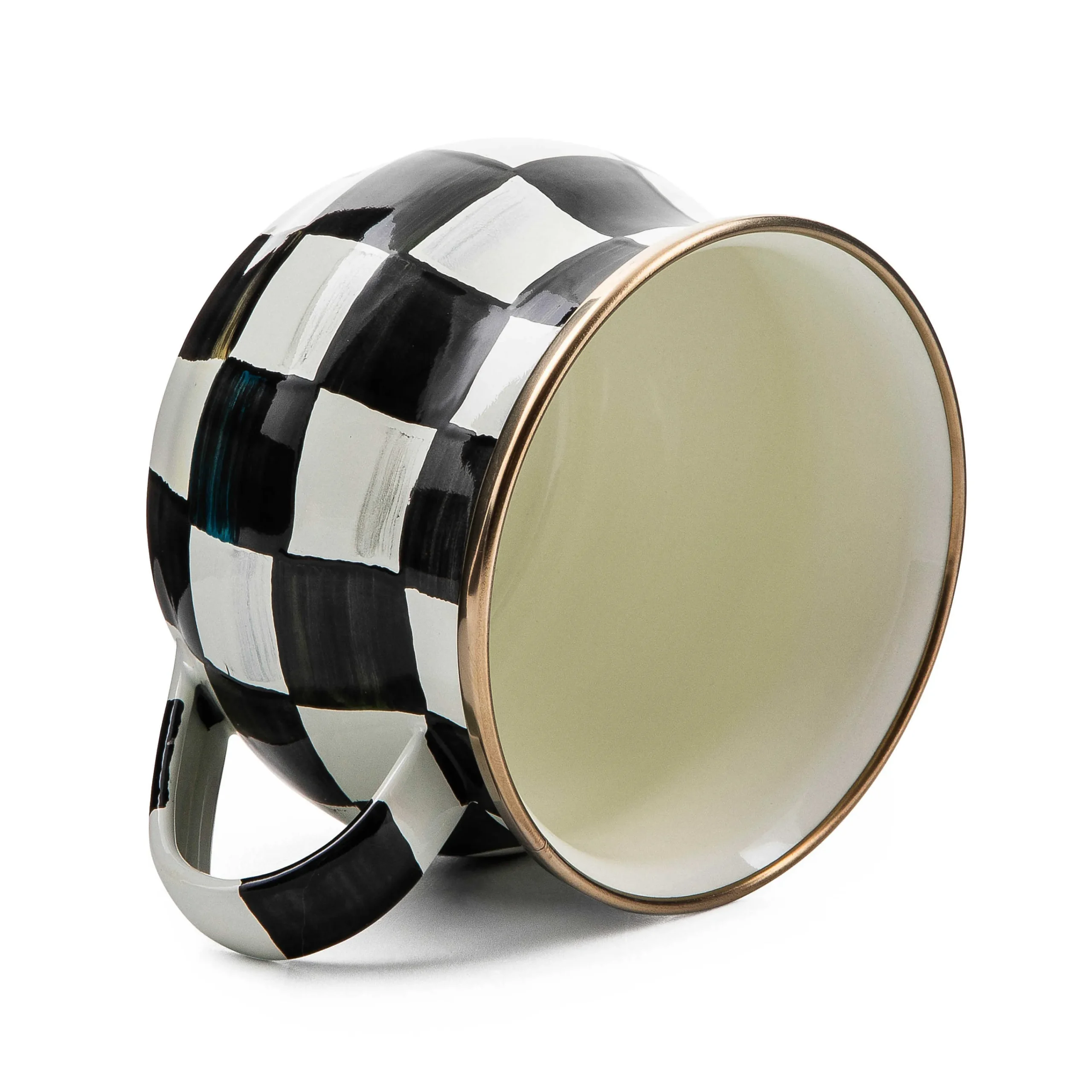 Courtly Check Enamel Teacup|MacKenzie-Childs New