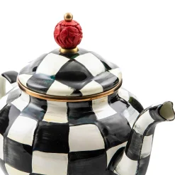 Courtly Check Enamel Teapot - 4 Cup|MacKenzie-Childs