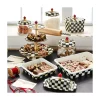 Courtly Check Enamel Three Tier Sweet Stand|MacKenzie-Childs