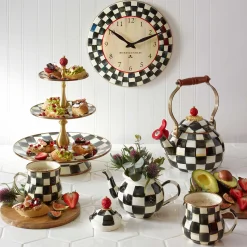 Courtly Check Enamel Three Tier Sweet Stand|MacKenzie-Childs