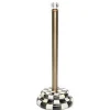 Courtly Check Enamel Toilet Tissue Storage|MacKenzie-Childs New