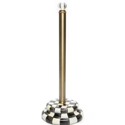 Courtly Check Enamel Toilet Tissue Storage|MacKenzie-Childs New