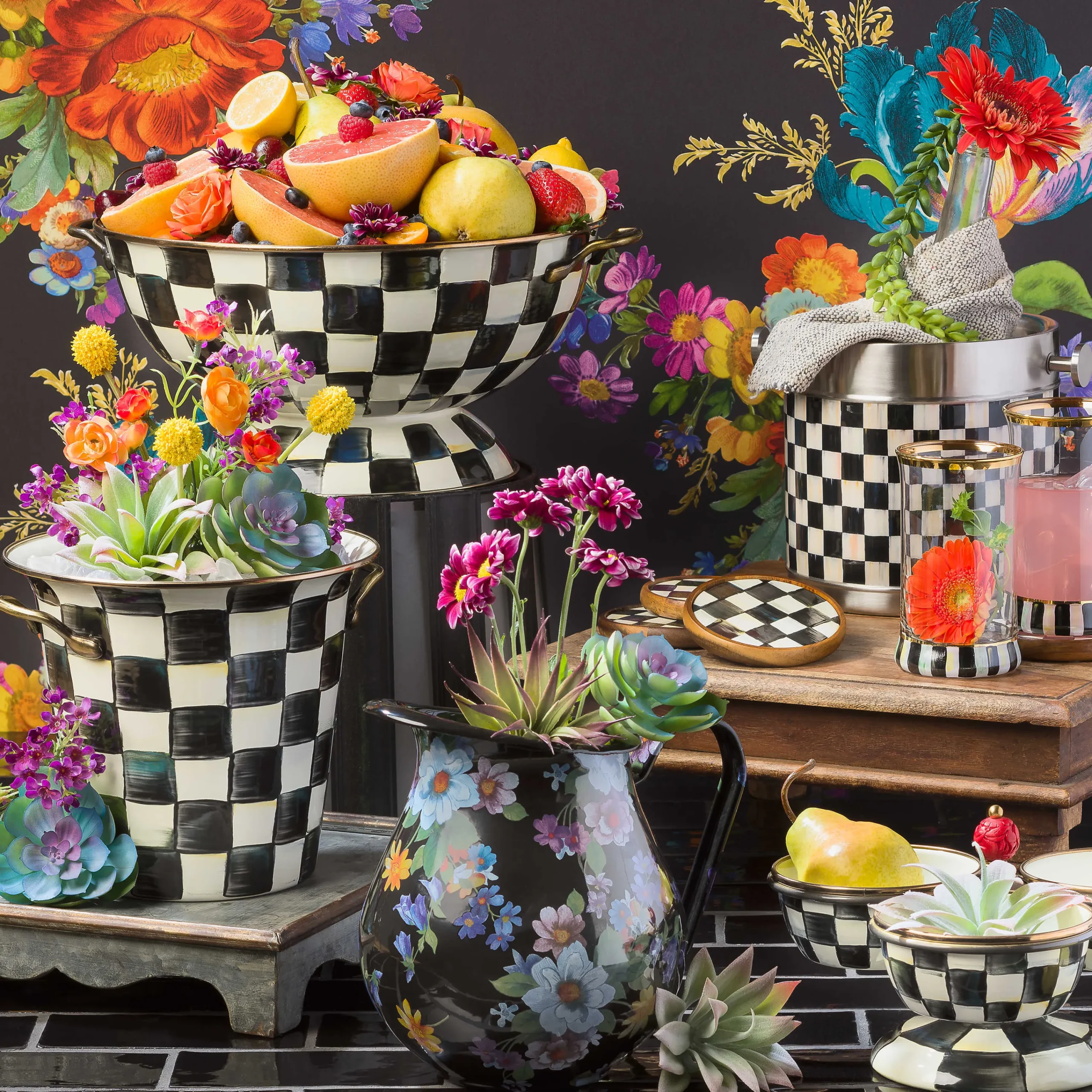 Courtly Check Enamel Triplicity|MacKenzie-Childs Sale