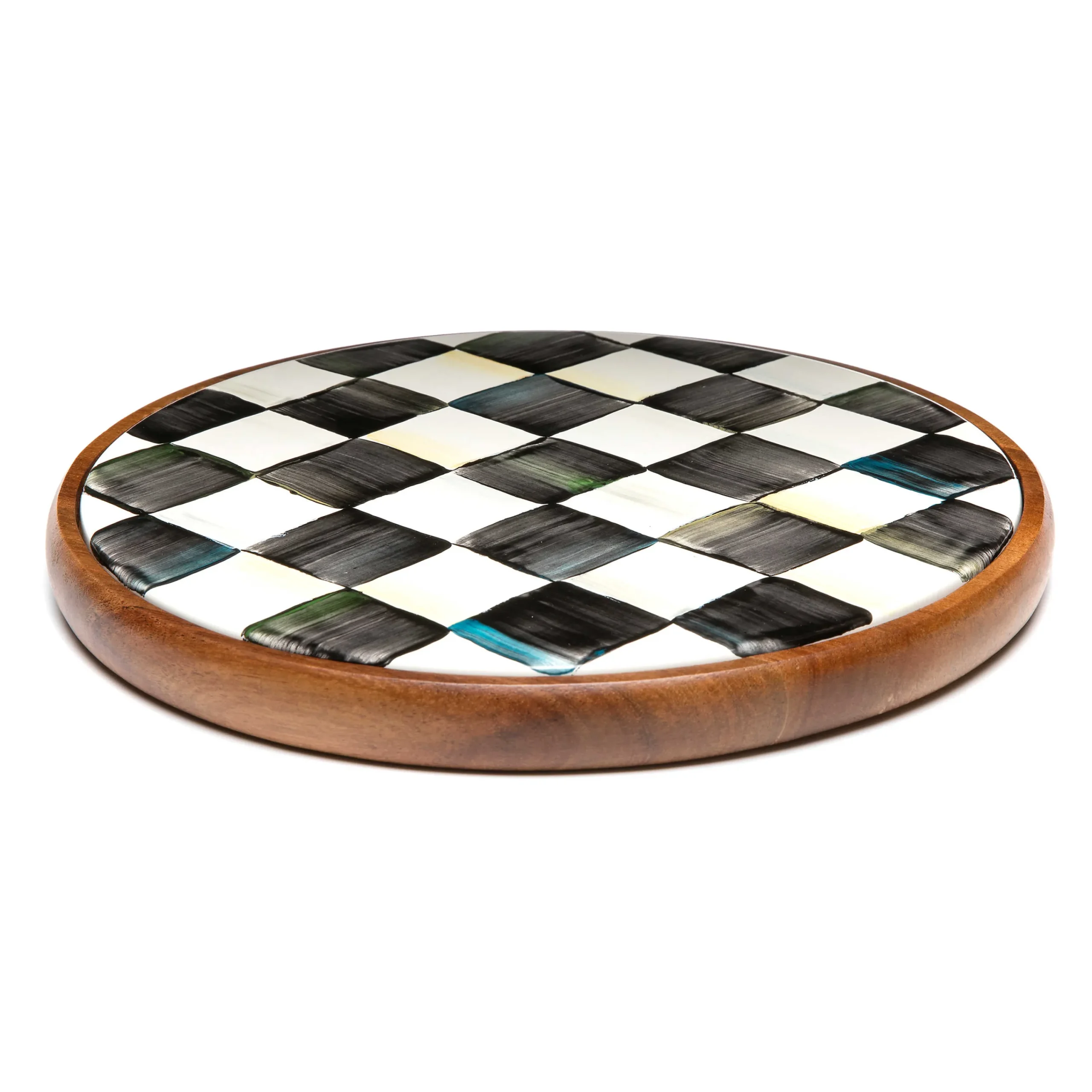 Courtly Check Enamel Trivet - Large|MacKenzie-Childs Discount