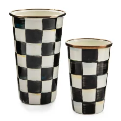 Courtly Check Enamel Tumbler - 20 Ounce|MacKenzie-Childs
