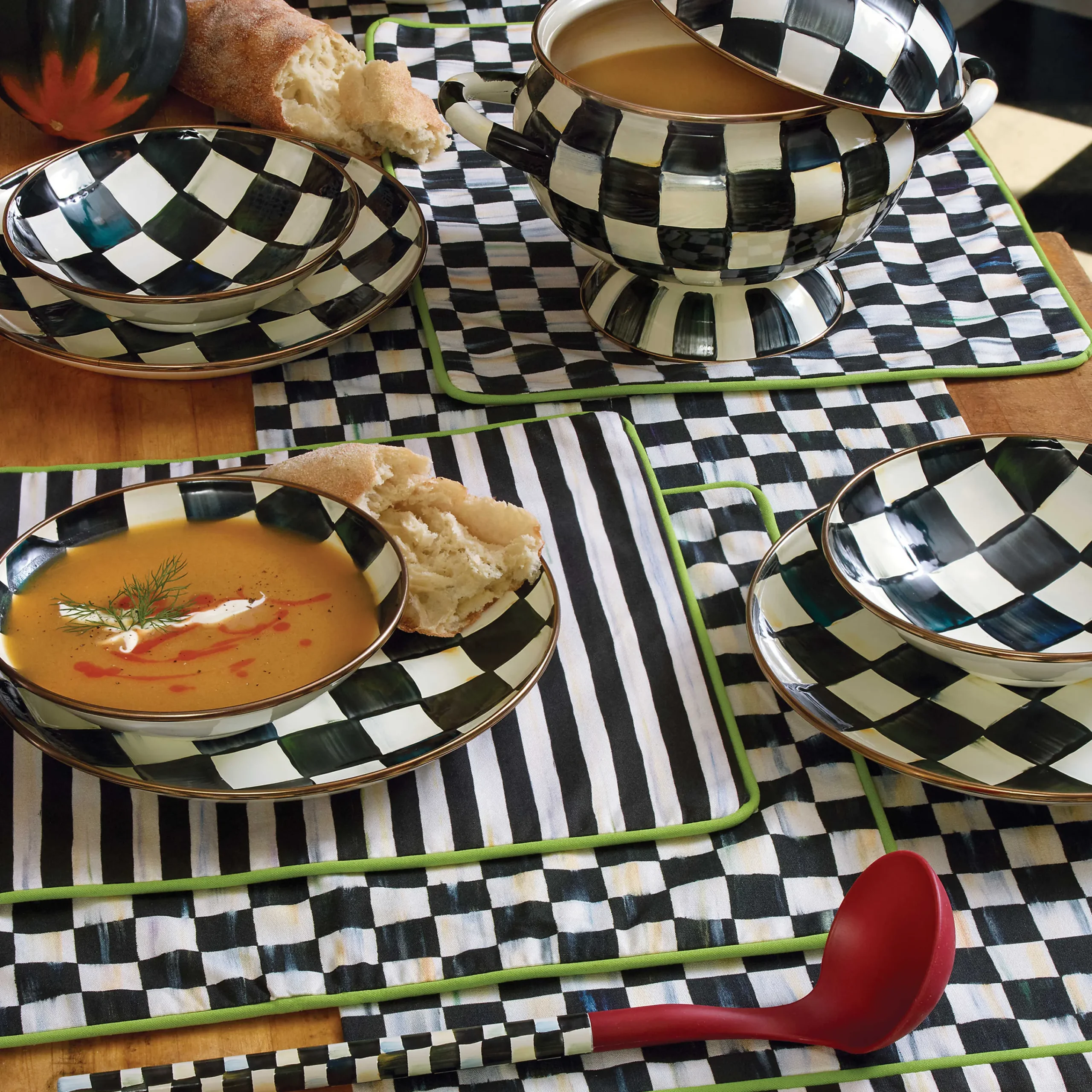 Courtly Check Enamel Tureen|MacKenzie-Childs Sale