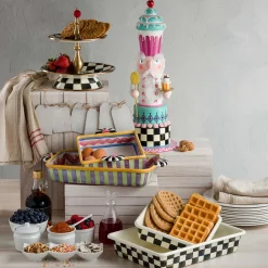 Courtly Check Enamel Two Tier Sweet Stand|MacKenzie-Childs Best