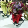 Courtly Check Enamel Vase - Red Bow|MacKenzie-Childs Sale