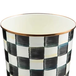 Courtly Check Enamel Waste Bin|MacKenzie-Childs Online