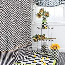 Courtly Check Enamel Waste Bin|MacKenzie-Childs Online