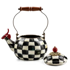Courtly Check Enamel Whistling Tea Kettle|MacKenzie-Childs New