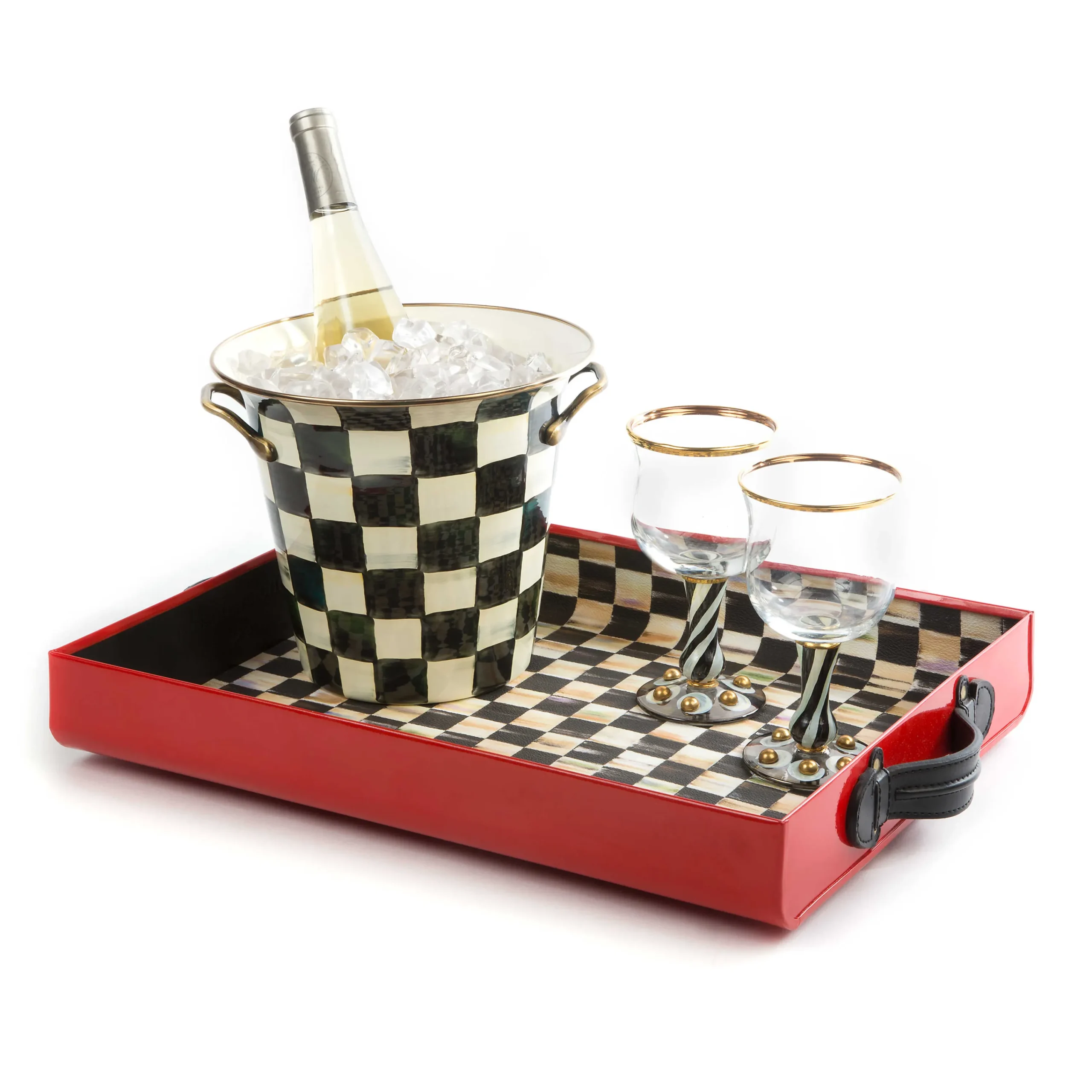 Courtly Check Enamel Wine Cooler|MacKenzie-Childs Online