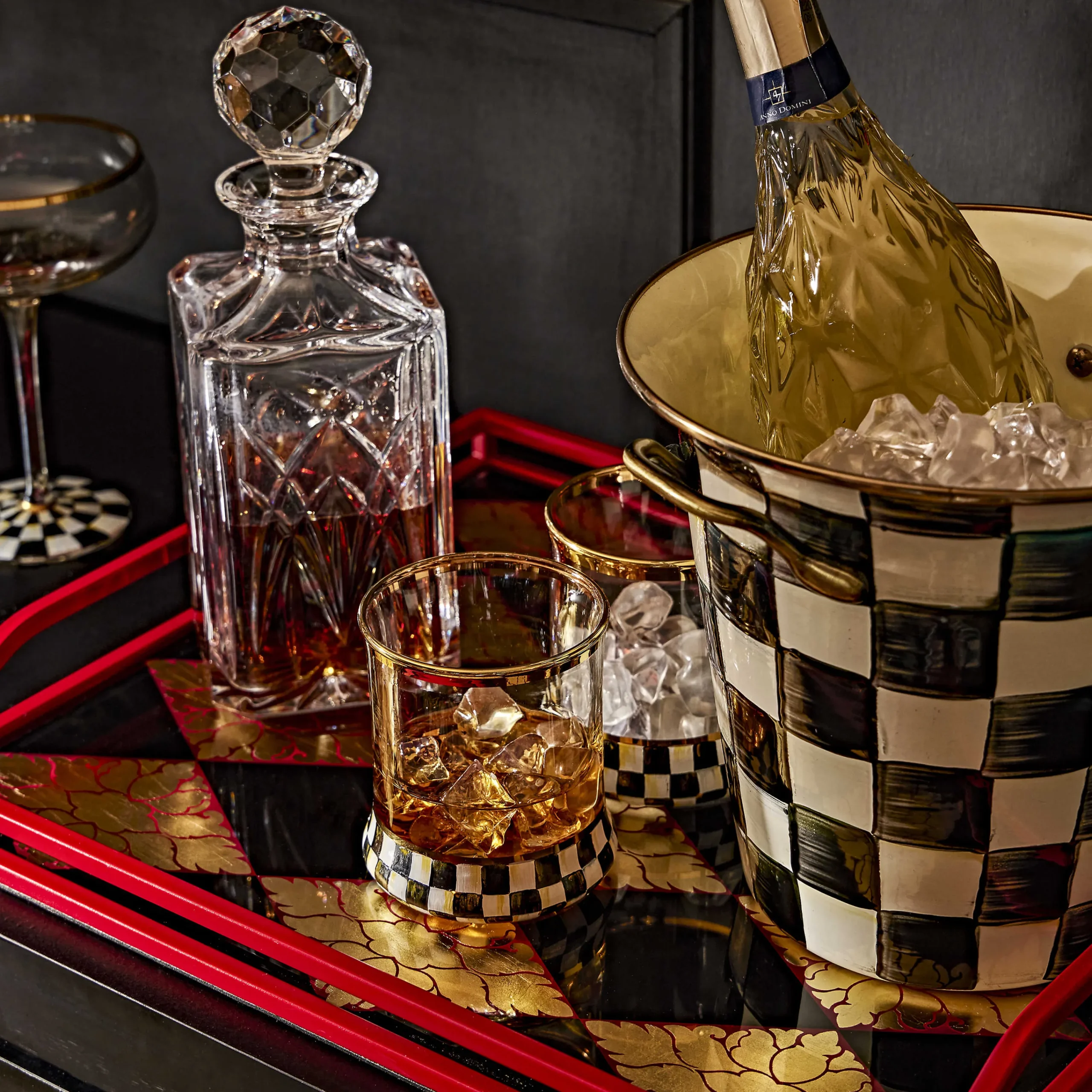 Courtly Check Enamel Wine Cooler|MacKenzie-Childs Online