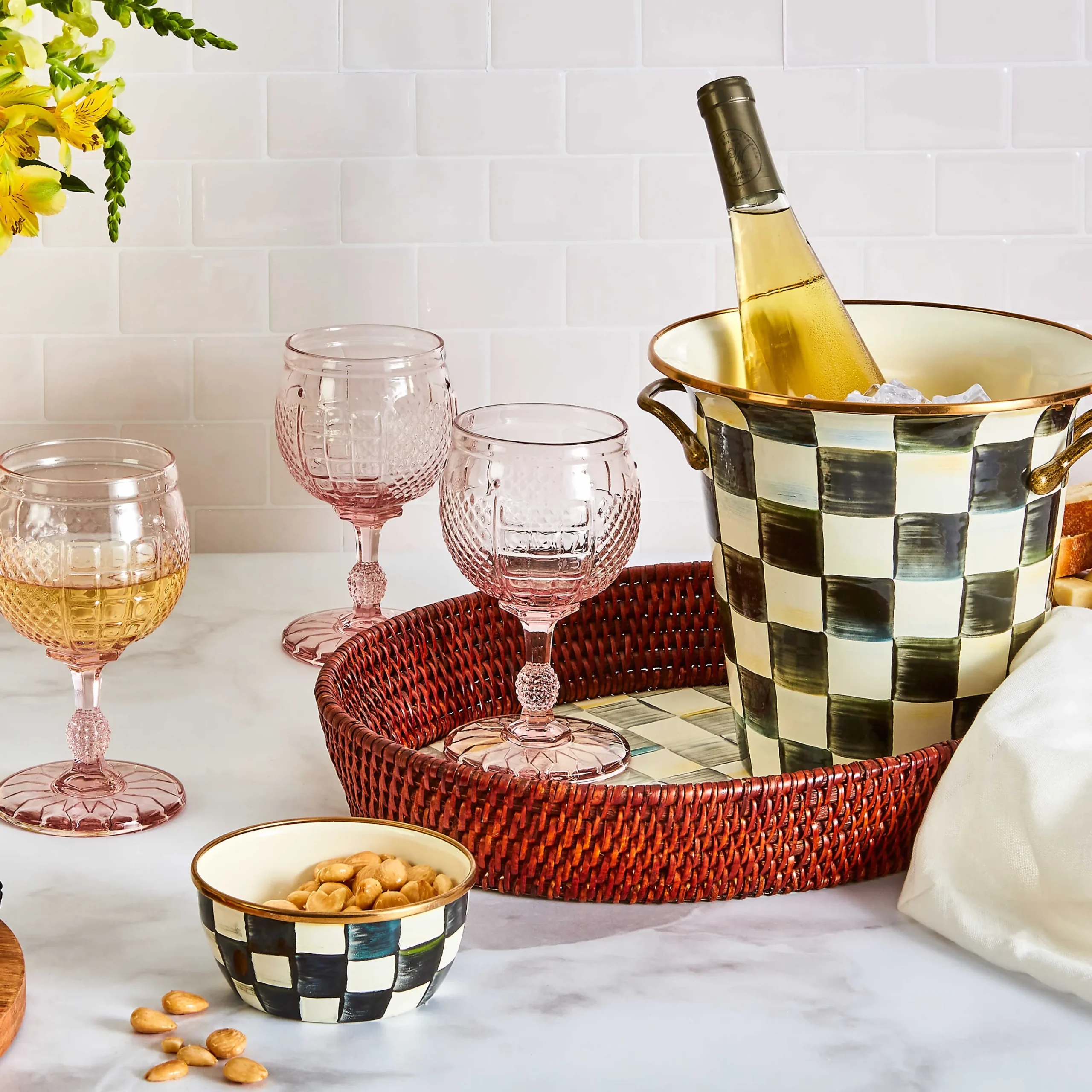 Courtly Check Enamel Wine Cooler|MacKenzie-Childs Online