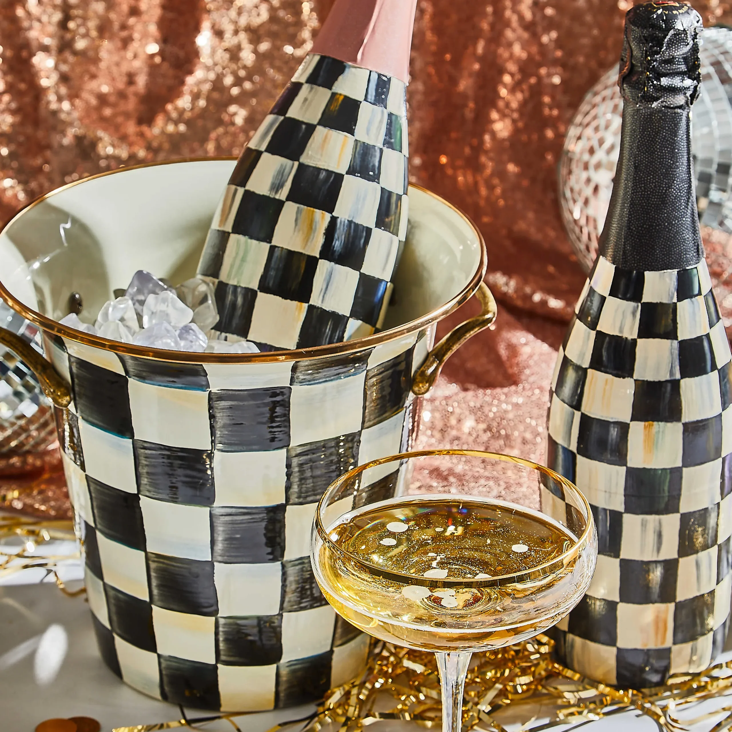 Courtly Check Enamel Wine Cooler|MacKenzie-Childs Online